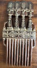 Vintage African Wood Comb Ashanti Ghana Large: 17” x 8.25” picture