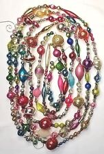 ✨️🎄*Big Beads* 12' Antique Vtg Mercury Glass Christmas Garland *Bright~Shiny* picture