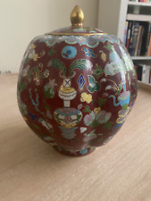 Vintage Chinese Cloisonne Bud Shape Vase 8