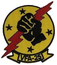 USN NAVY STRIKE FIGHTER SQUADRON VFA 25 PATCH FIST OF THE FLEET VETERAN LEMOORE picture