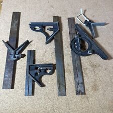 Vintage Stanley & Craftsman Combination Square 4 Tool Lot picture