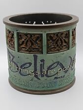 Candle Luminary Jar Christian Religious Inspirational Believe, Bill Stoss 2005  picture