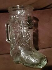 CATTLEMEN'S Texas Steakhouse Cowboy Boot Glass Beer Mug *HAS A SMALL CHIP* picture