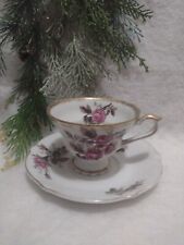 Vintage Tea Cup Saucer Bone China Japan ROSES picture