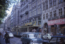 sl49 Original Slide 1962 Norway Downtown cars Trolley RR Car 833a picture