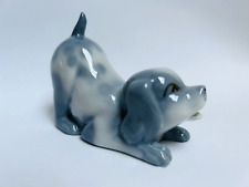 Vintage Casades SA Porcelain Made in Spain Grey White Small Piano Dog Figurine  picture