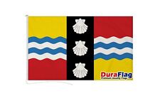 BEDFORDSHIRE NEW DURAFLAG 150cm x 90cm 5x3 FEET HIGH QUALITY FLAG ROPE & TOGGLE picture