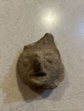 ANCIENT PRE-COLUMBIAN TAIRONA CERAMIC South American Stone FACE MASK 3x4” picture