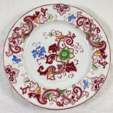 Francis Morley Aurora Dinner Plate Red Transferware Charger 10.5