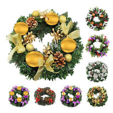 Christmas Advent Wreath With Candle Holder Centerpiece, Berries Pine Cones picture