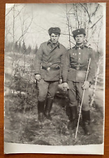 Handsome men in military uniform, affectionate gentle men gay int Vintage photo picture