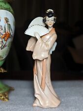 Vintage Japanese Geisha Porcelain Figurine Gold Trim 8
