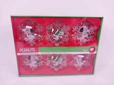 Peanuts Snoopy Musical Christmas Holiday Snowflake String of Lights picture