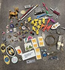 Junk Drawer Lot Vintage Vintage Watches, Pins, Coins, Toys, Pocket Knifes picture