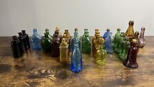 31 Assorted Wheaton Glass Miniature Bitters Bottles Various Shapes & Colors picture
