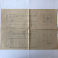 1936 Coachbuilder Bus Design Blueprint Rendering Blue Print Coach Truck  picture
