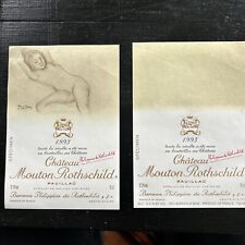 Chateau MOUTON Rothschild 1993  Censored & Uncensored Balthus Labels picture