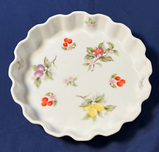 Porcelain Baking quiche Dish plate pan Fruit & Blossom Andrea by Sadek Scalloped picture
