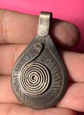 Viking Ancient Amulet Silvered Pendant Rare Vintage Antique Artifact Extremely picture