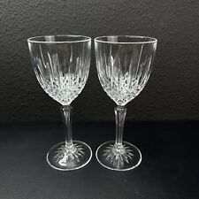 Vintage Cristal D'Arques Durand CONSTANCE Crystal Wine Glass Set 2 MINT picture