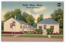 c1940's North Main Motel Exterior Roadside Mitchell South Dakota SD Postcard picture