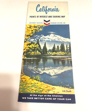 Vintage 1963 Chevron Standard Stations California Points of Interest Touring Map picture