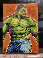 Incredible Hulk Marvel Comics Hand Drawn & Signed PSC By Artist Todd Mulrooney picture