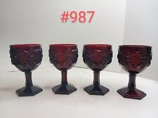 Avon Cape Cod Ruby red glassware water goblet 6