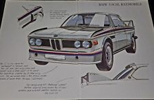 RARE ~ BMW 3.0 CSL Batmobile  Illustrated Car Collectible Article Print ~ WoW picture