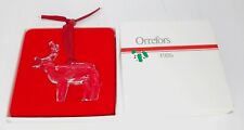 LOVELY ORREFORS CRYSTAL 1986 REINDEER ANNUAL CHRISTMAS ORNAMENT IN BOX picture