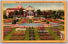 Museum Sunken Gardens Exposition Park Los Angeles California Vintage Postcard picture