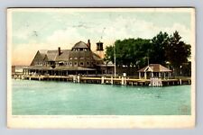 Ste Claire Flats MI-Michigan, Old Club, American Venice, Vintage c1908 Postcard picture