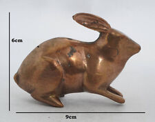 Vintage Aesthetic Handmade Copper Statue Of A Rabbit For Decoration picture
