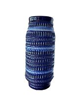 Beautiful  Blue Textured Vase, 12” X 5.5”, NWOT picture