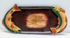 Vintage Wood Fish Tray Platter Wall Art 16