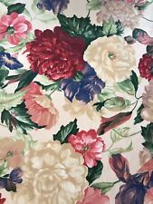 Vintage 1990's Upholstery Fabric Beautiful Floral Pattern 54