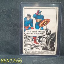 1966 Donruss Marvel Super Heroes 🔥 Captain America #6 These Class Parties Give picture