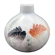 PORCELAIN CHINESE HAND PAINTED GLAZED ROUND BALL VASE picture