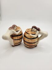 Vintage Nudie Salt And Pepper Shakers Nude Maidens Bent Over Barrell picture