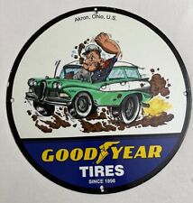 Rare GOOD YEAR TYRES Porcelain Enamel Sign. picture