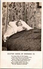 RPPC Scatter Seeds of Kindness 3 Dying Child in Bed Bamforth Postcard E30 picture