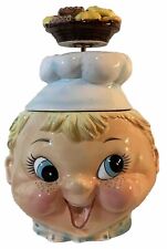 Vintage Lefton Cookie Jar Musical Chef Baker Boy Pixieware Kitsch Style Rare picture