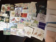 Huge Lot VINTAGE 1990’s Unused Thank You Get Well Blank Cards Multiples Envelope picture