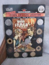 RARE 1950s/60s Windsor Coin Display Easel with original lighters picture