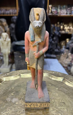 RARE ANCIENT EGYPTIAN ANTIQUES Statue Large Of Anubis God of Mummification BC picture