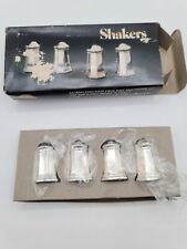 Leonard Towle Silver Set of 4 Silver Plated Salt Pepper Shakers 1.5