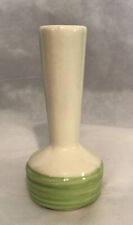 Haeger USA Pottery 6.5” Bobbin Type Bud Vase Lime Green Base Mid-Century Style picture