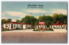 c1950's Mayflower Court Motel Roadside St. Augustine Florida FL Vintage Postcard picture