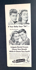 1946 Colgate Dental Cream Print Ad 13in x6in picture