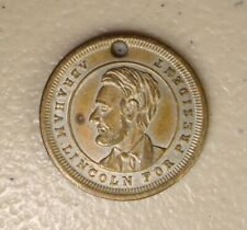 1864 DeWitt-AL 1864-37 Abraham Lincoln Campaign Medal Token AU picture